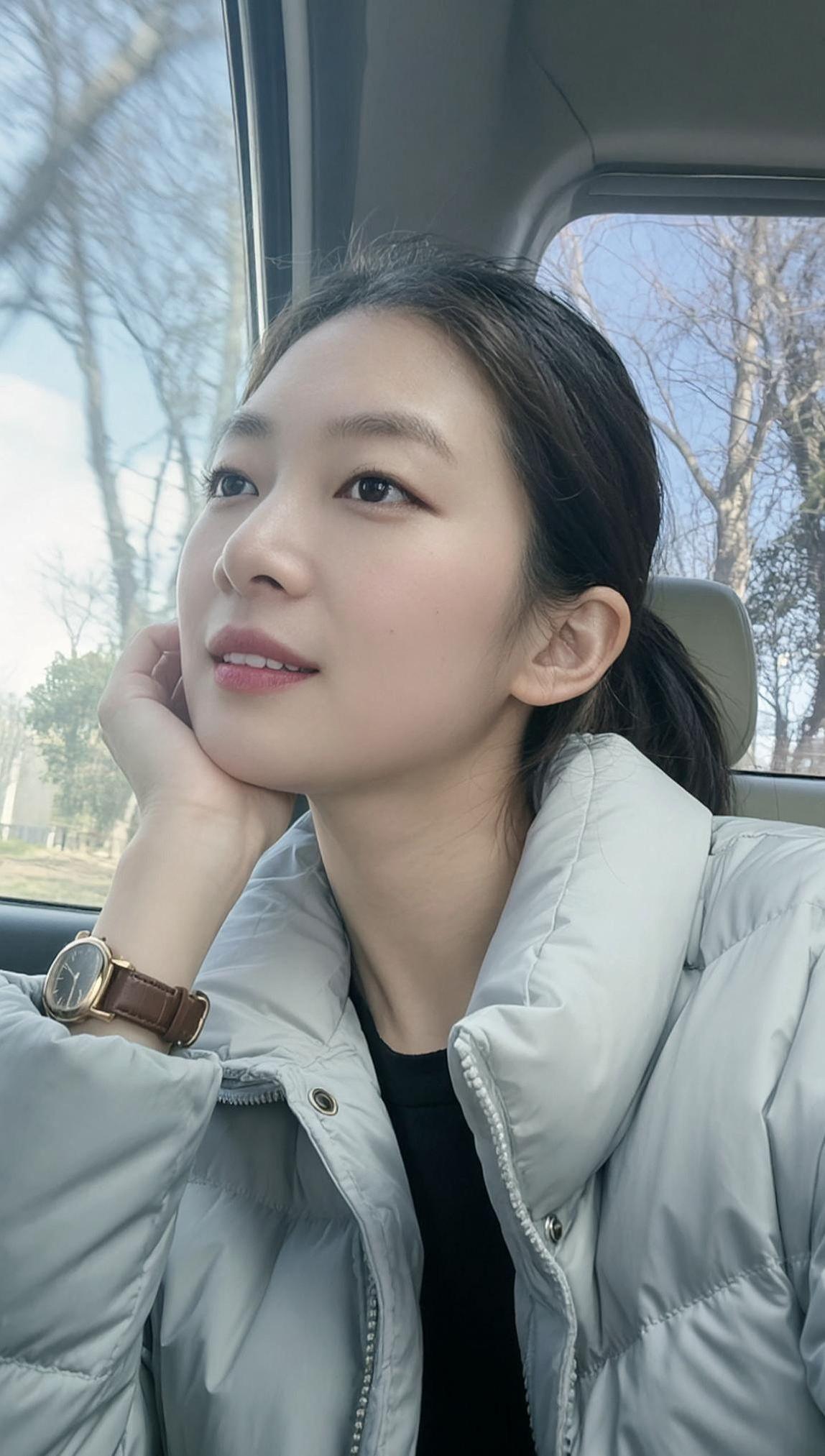 AI冬日清透自拍  抖音ai创作 甜美女孩颜值穿搭