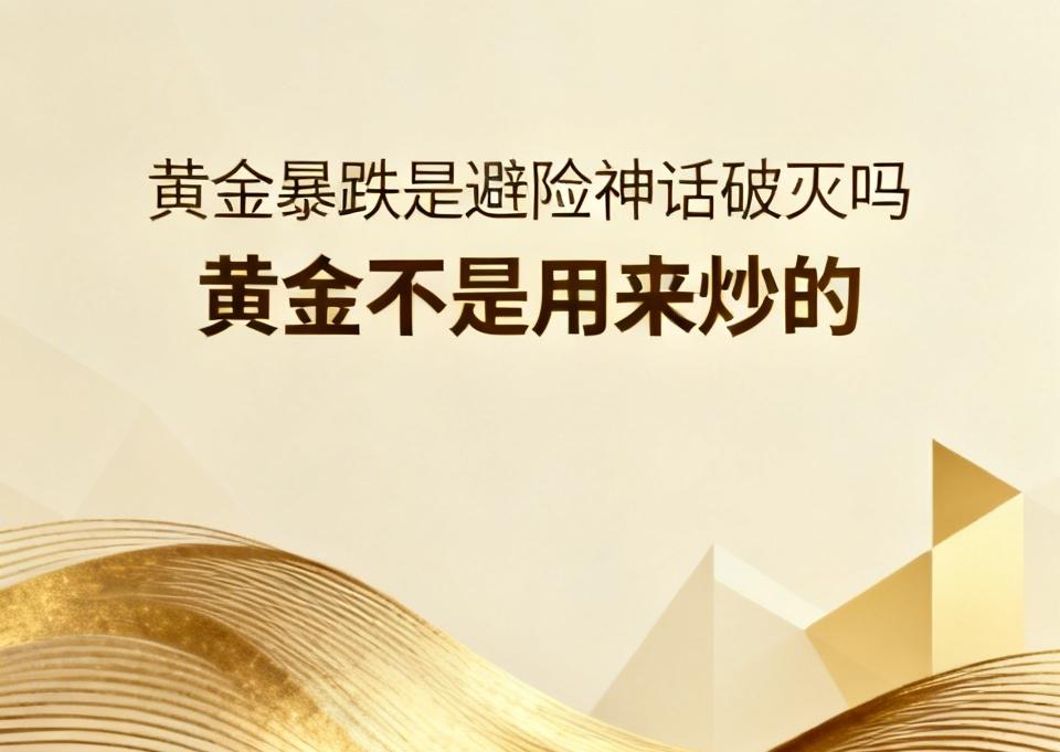 黄金暴跌，避险神话真的破灭了吗？5月国内黄金期货AU2606合约一分钟内闪崩17