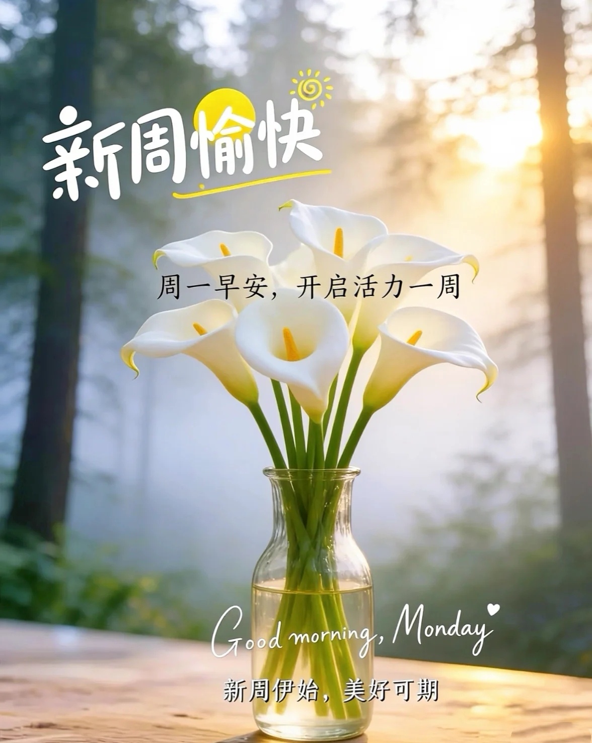 写文案愿你今天坏运气清零，好运气加满，喜欢美好，更喜欢自己，周一早安，好运连连！