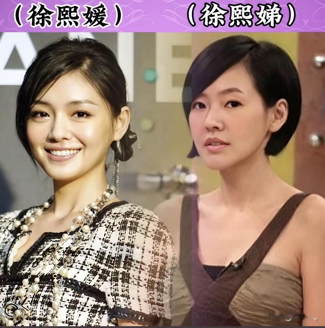 我到现在还分不清她们两个谁是姐姐谁是妹妹？应该是徐熙娣是姐姐，看着比较老。你能分