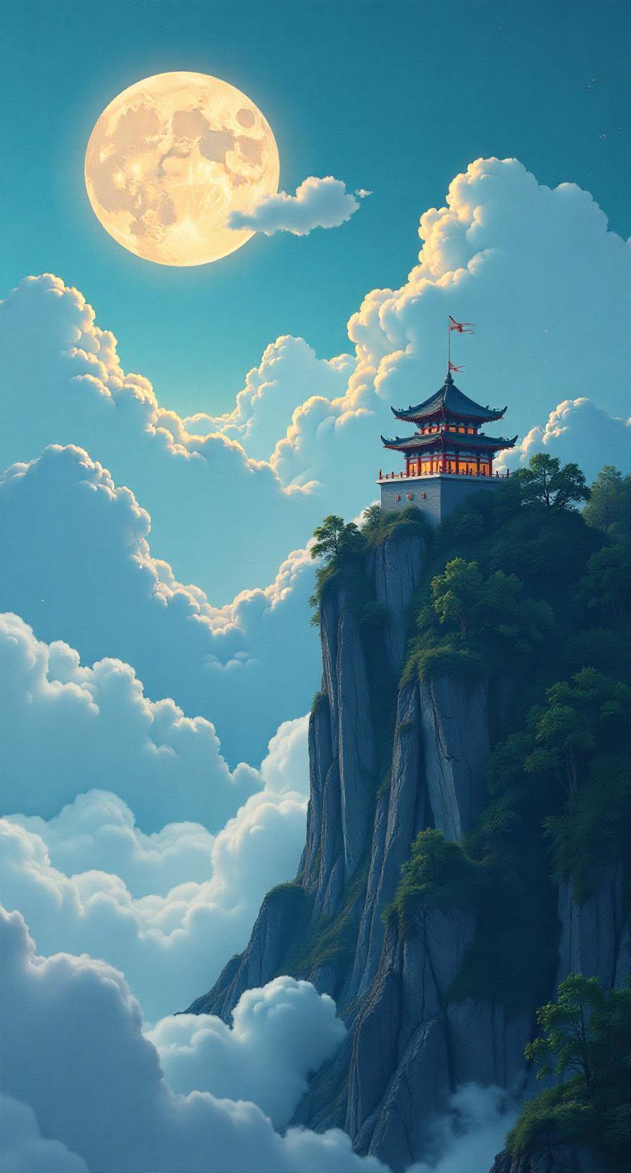 上联：雾笼青山藏秀色，诚邀下联下联:祥云缭绕映晴空。霞披彩绸展春韵。友友们接着对