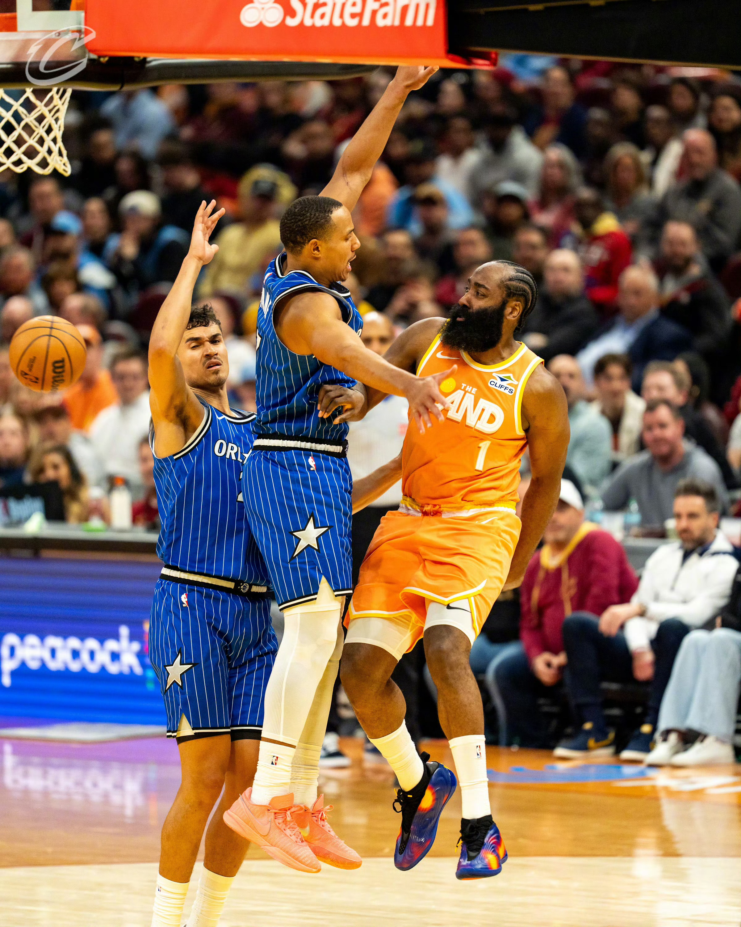 登哥这记传球不可思议骑士克利夫兰骑士nba哈登