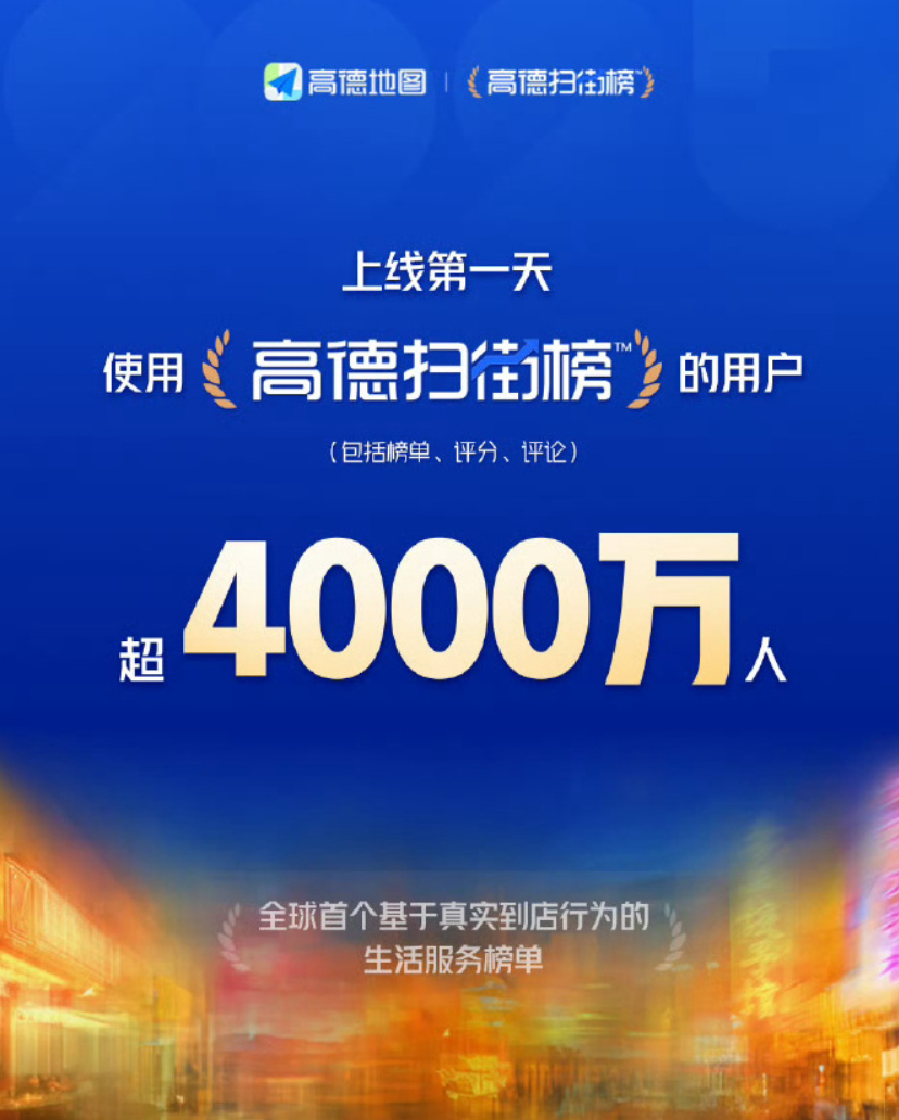 高德扫街榜上线1天用户超4000万这一下子就成了全网最大的美食榜。不同于传统点评