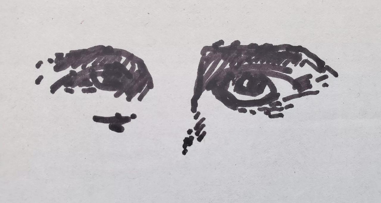 老眼（彩水画）
王铎    画
注释：画为心声，画写人生。
2024.9.10