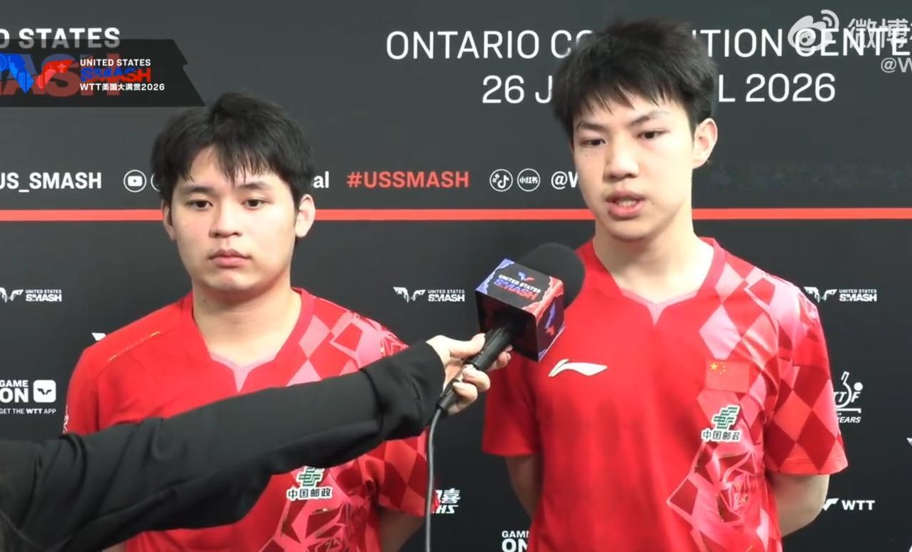 我去！林诗栋/黄友政3-0速胜对手后，终于说出了美国大满贯不适条件。

记者问：