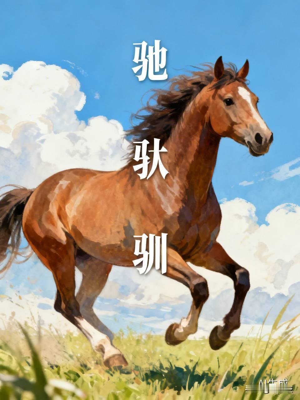​
2. 驮（tuó）：驮东西
​
3. 驯（xùn）：驯服、驯马