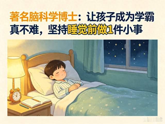 著名脑科学博士：让孩子成为学霸真不难，坚持睡觉前做1件小事