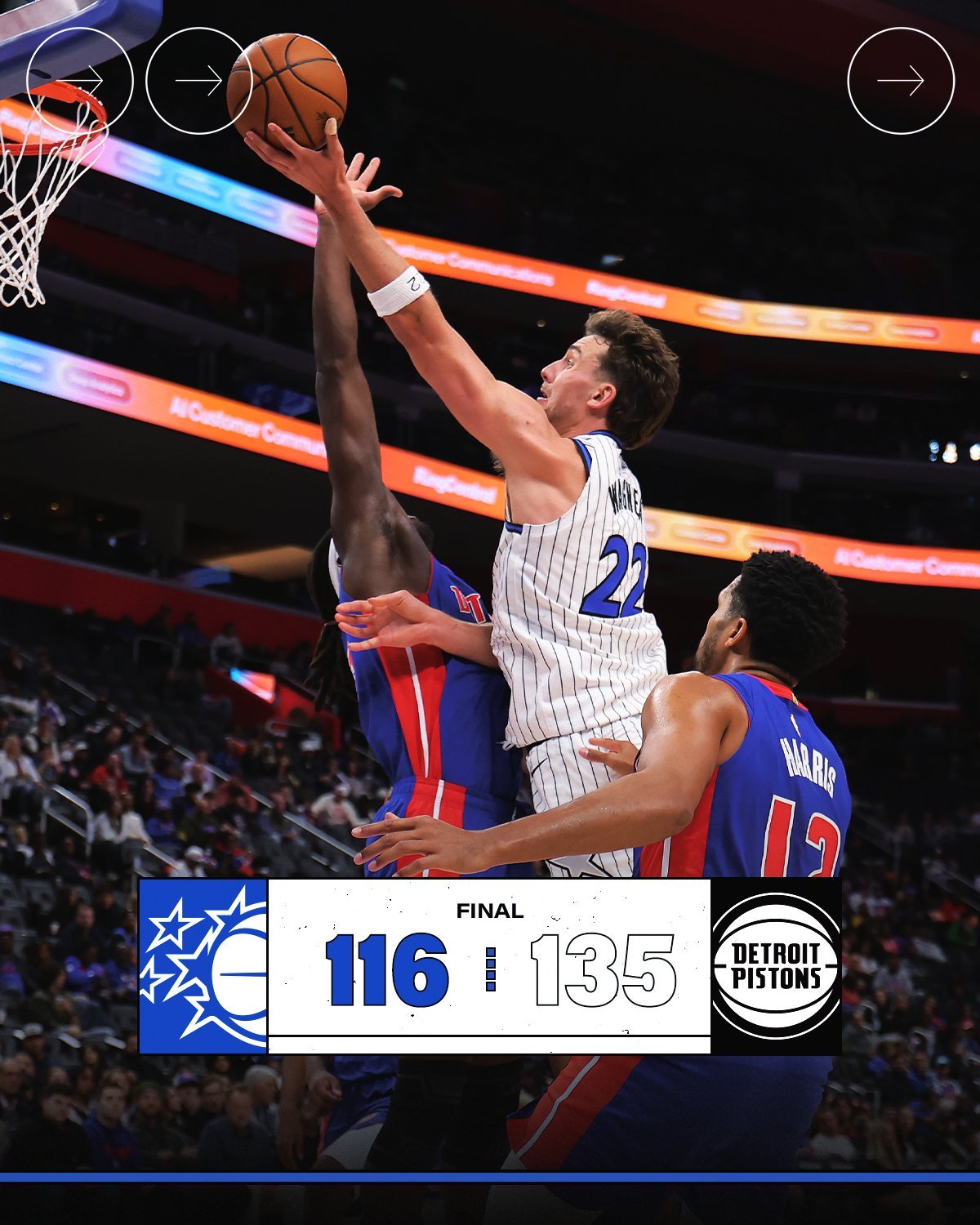 魔术开赛5场有3场失分120+，去年整个赛季一共9场。NBA ​​​