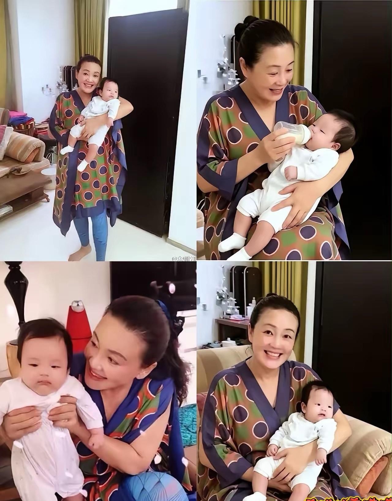 张兰如愿以偿抱上小孙孙了张兰如万千网友的愿，终于抱上了小孙孙。隔辈亲具象化了，和