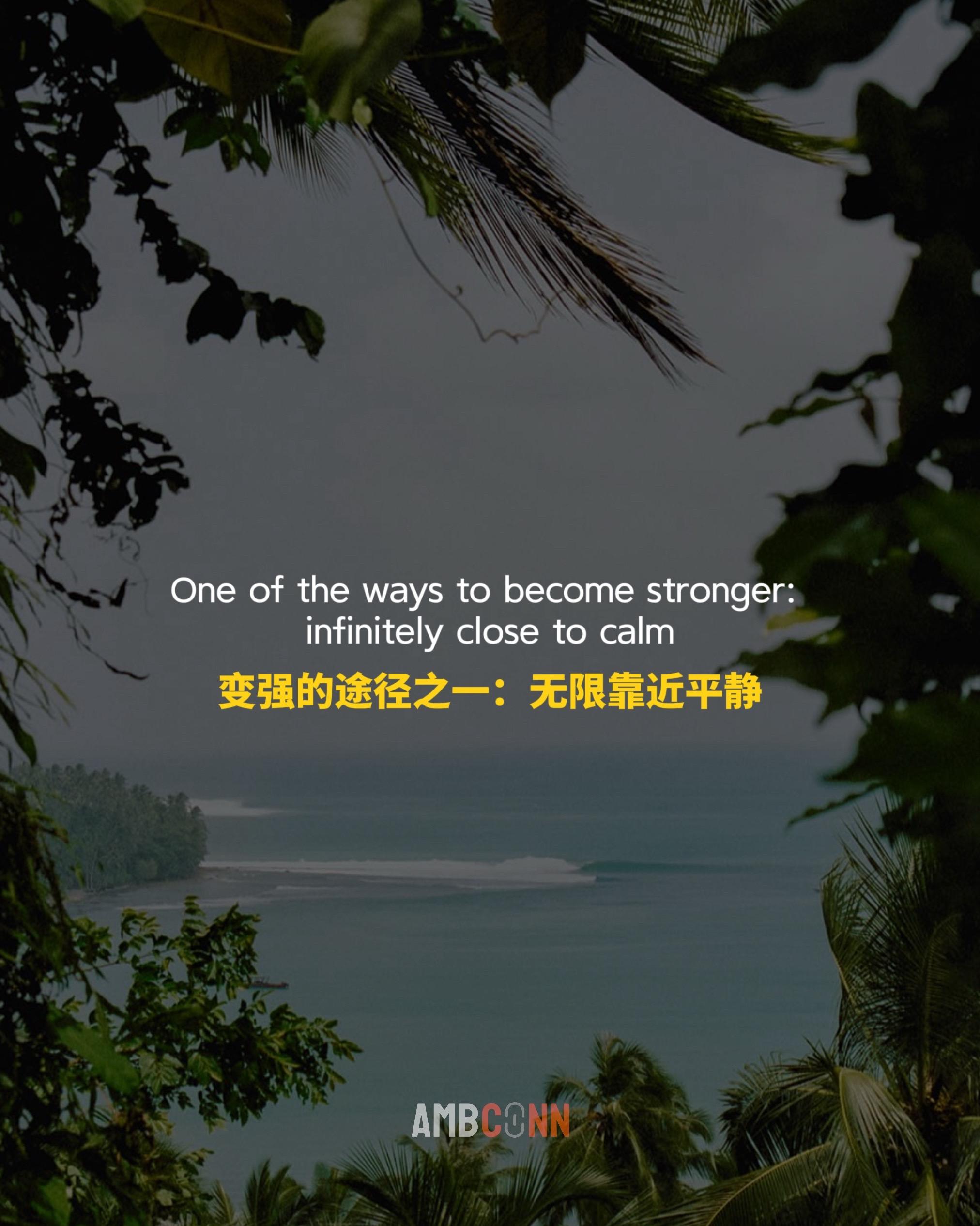 变强的途径之一：无限靠近平静