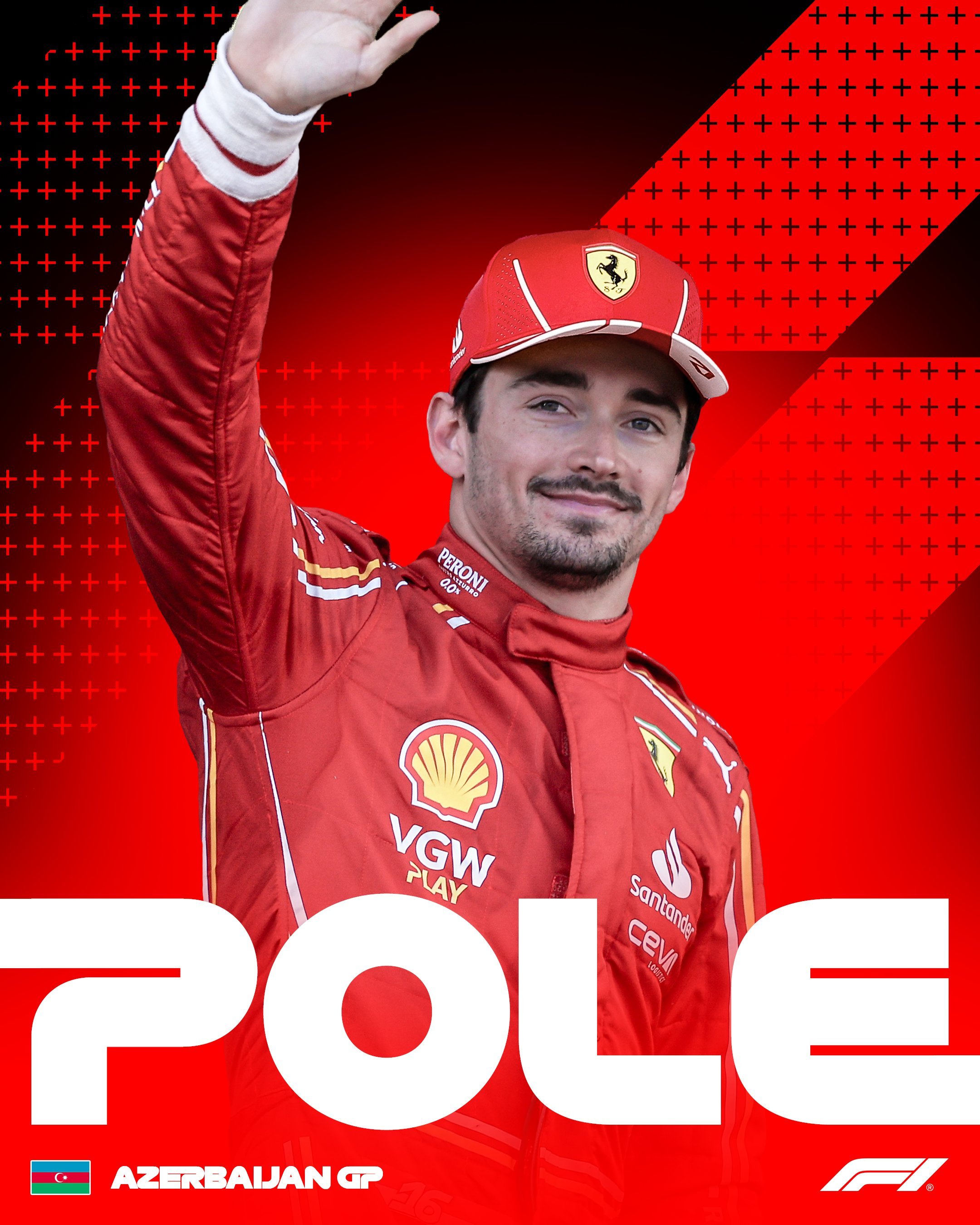 2024赛季F1阿塞拜疆🇦🇿大奖赛 排位赛结束🔚法拉利车队车手勒克莱尔夺得
