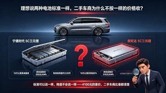 理想 “自研电池” 含金量，三年后二手车商说了算