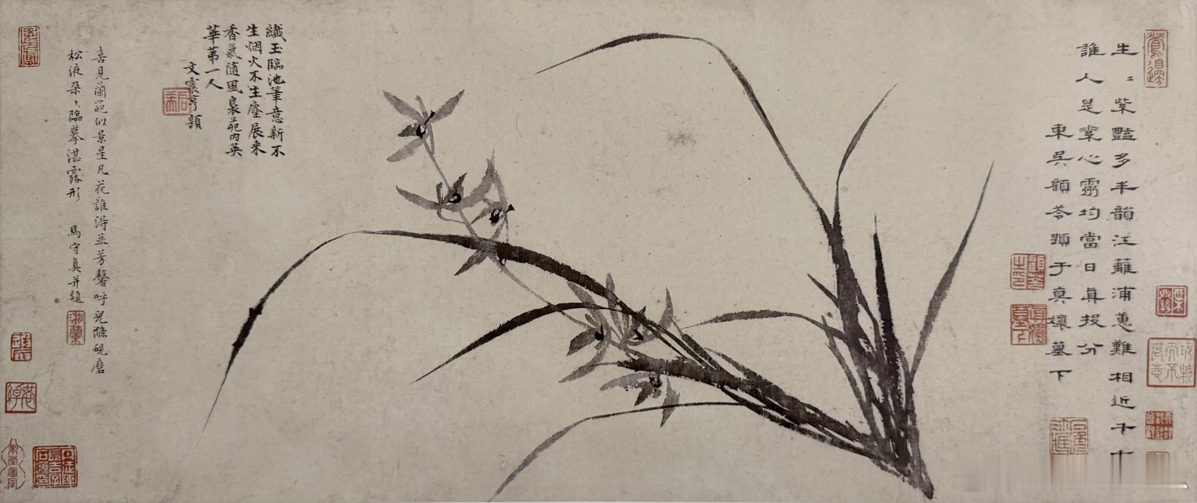 国史古风 【中华名画欣赏 马守真《兰花图》（）】       《兰花图》为明代女