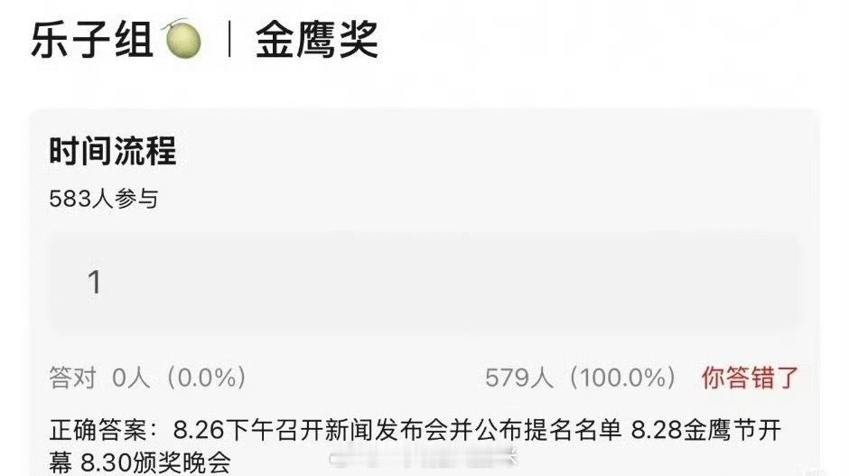 吃瓜🍉：金鹰奖提名名单8月26日公布，8月30日举行颁奖典礼～ 
