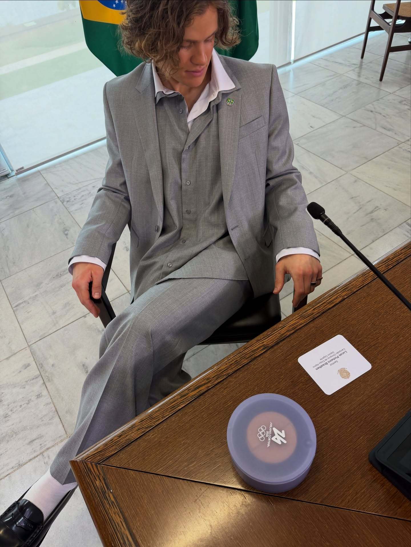 卢卡斯·皮涅罗获巴西国家表彰冬奥会 为巴西夺得历史首枚冬奥会金牌的高山滑雪运动员