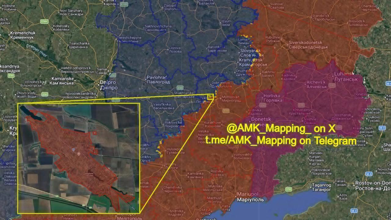 俄军攻占了顿涅茨克州（波克罗夫斯克区）多布罗皮利亚方向的格里申村。战前人口约21