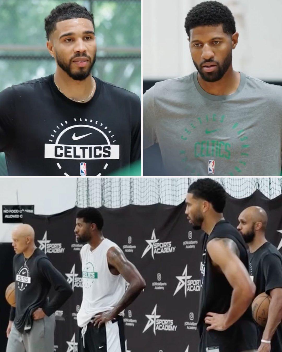 NBA on Prime官方：“全新的凯尔特人队在休赛期训练中培养默契！”💚☘