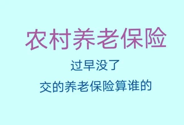 总有人提出这个问题，农村老人没了，交的钱怎么办？归谁？
说的很清楚了，可退，全额