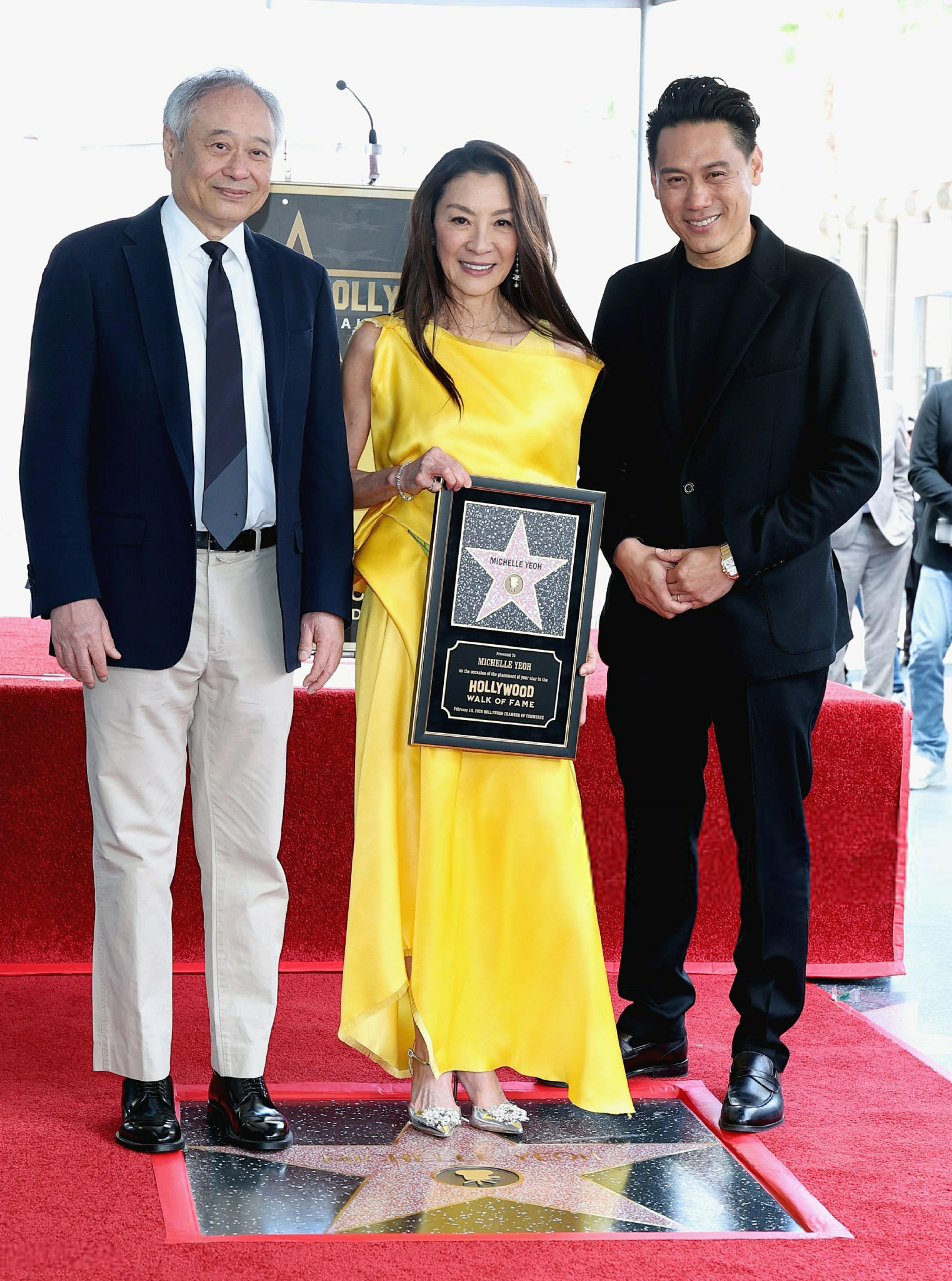 撒花~~杨紫琼留名好莱坞星光大道！李安、吴珊卓、关继威、奥卡菲娜、朱浩伟等现身助