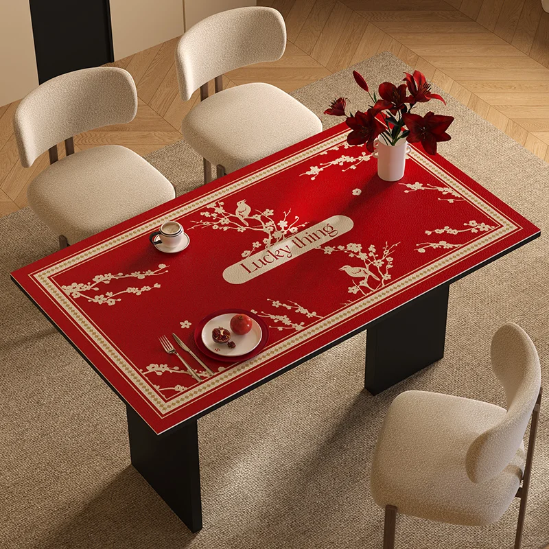 新中式红桌垫🎉防油防水