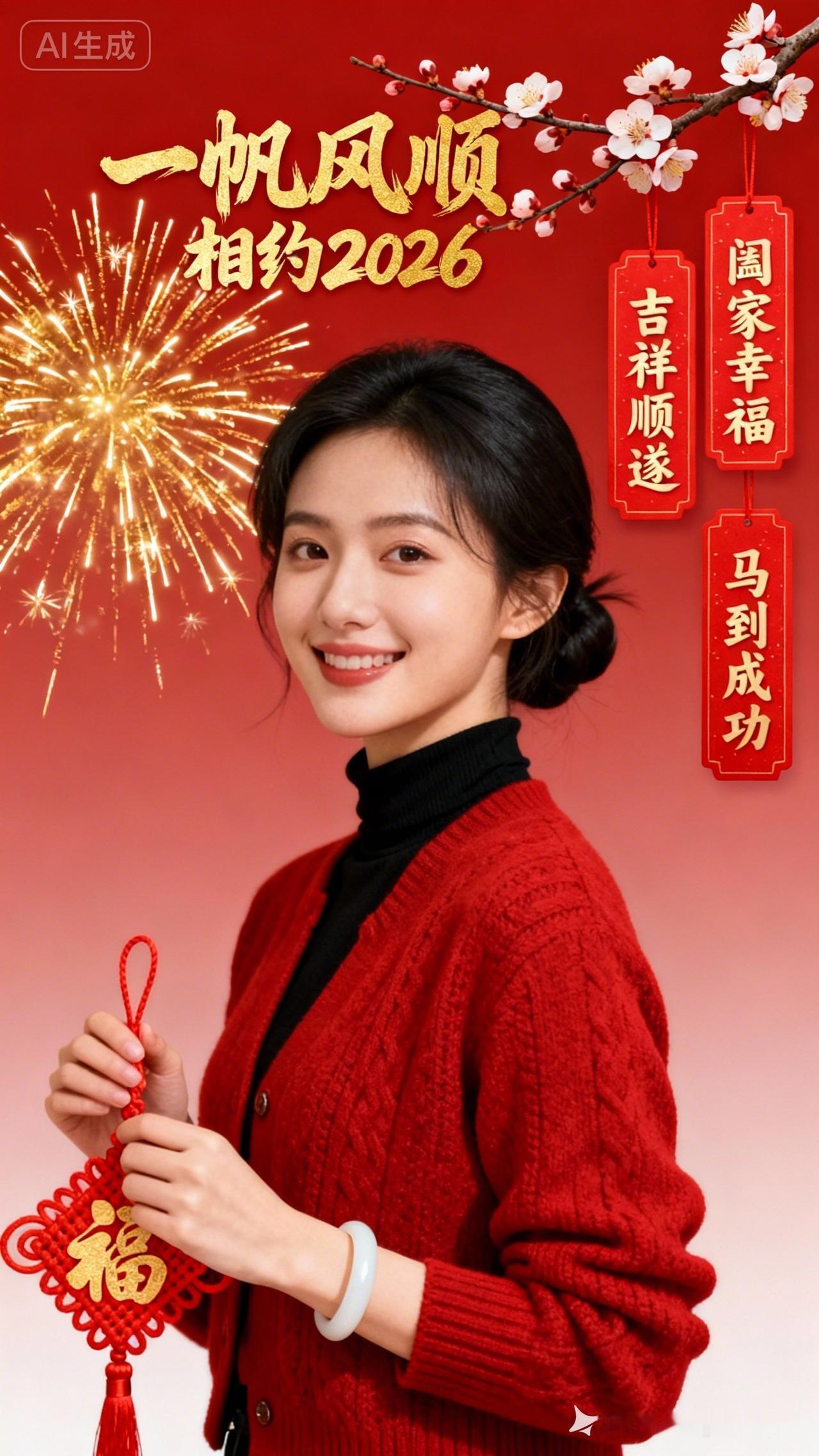 2026年，一帆风顺，阖家幸福，马到成功！🎆💰💰💰