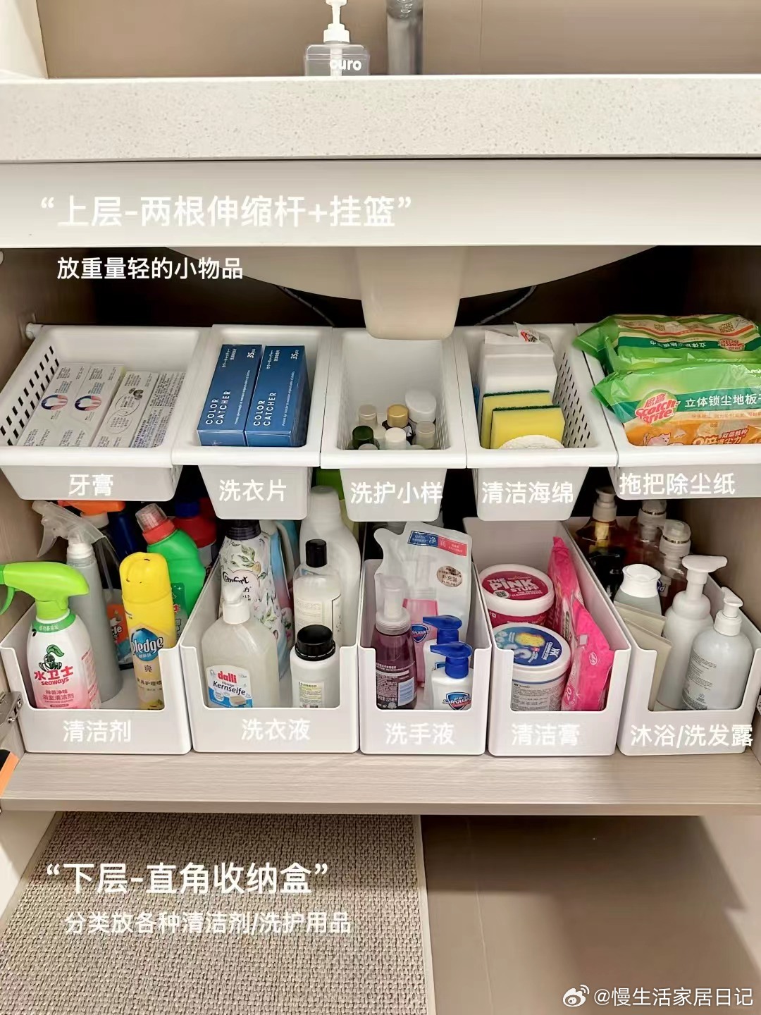 超级实用的收纳思路，给每件东西固定位置，用完立刻归位才能保证长久的整洁家装收纳 