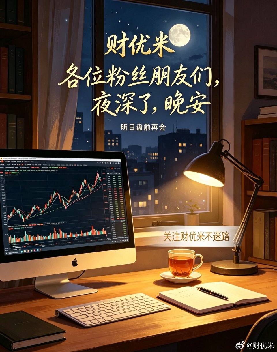 各位一路相伴的粉丝朋友们，复盘与盘面梳理暂且告一段落，夜深了，放下盘面K线与行情