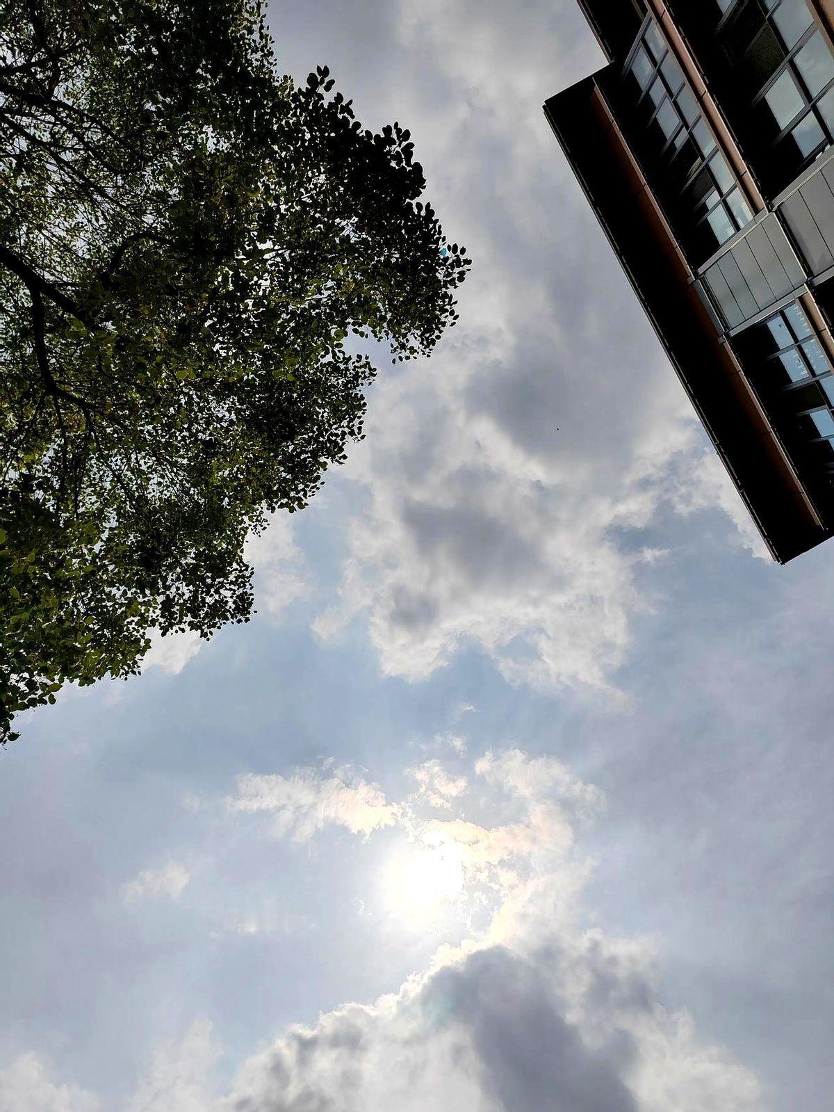 天气 马上下大暴雨 天气预报说明天是大暴雨，直降到26度。
今天这太阳毒得能把人