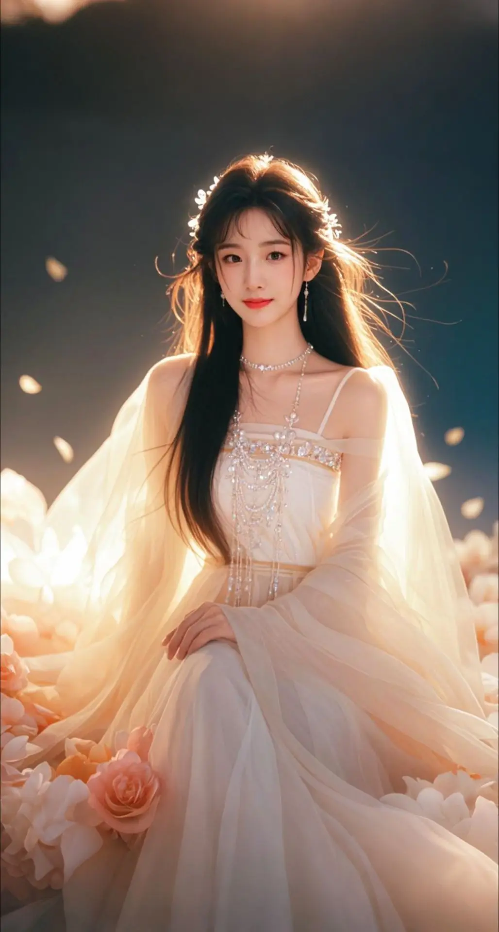 AI扩图 AI清透花灵