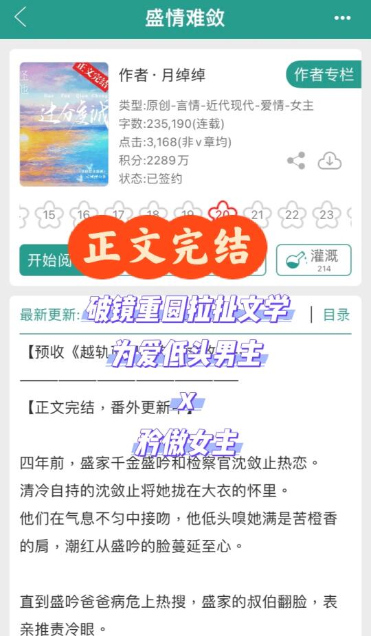 破镜重圆拉扯文学，为爱低头男主x矜傲女主