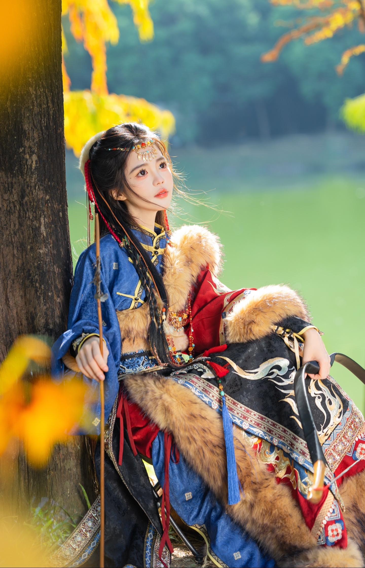 草原上的小公主。