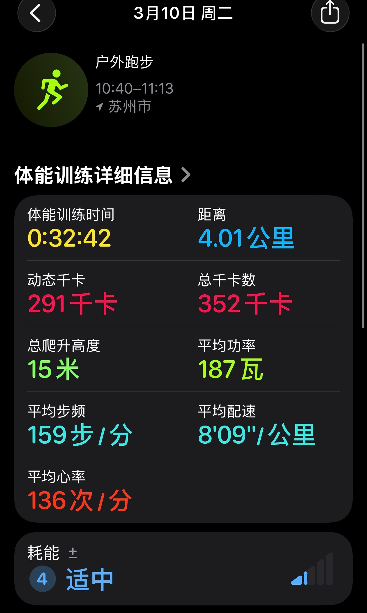 今天试试塑胶跑道的脚感，首次尝试4km，循序渐进。 