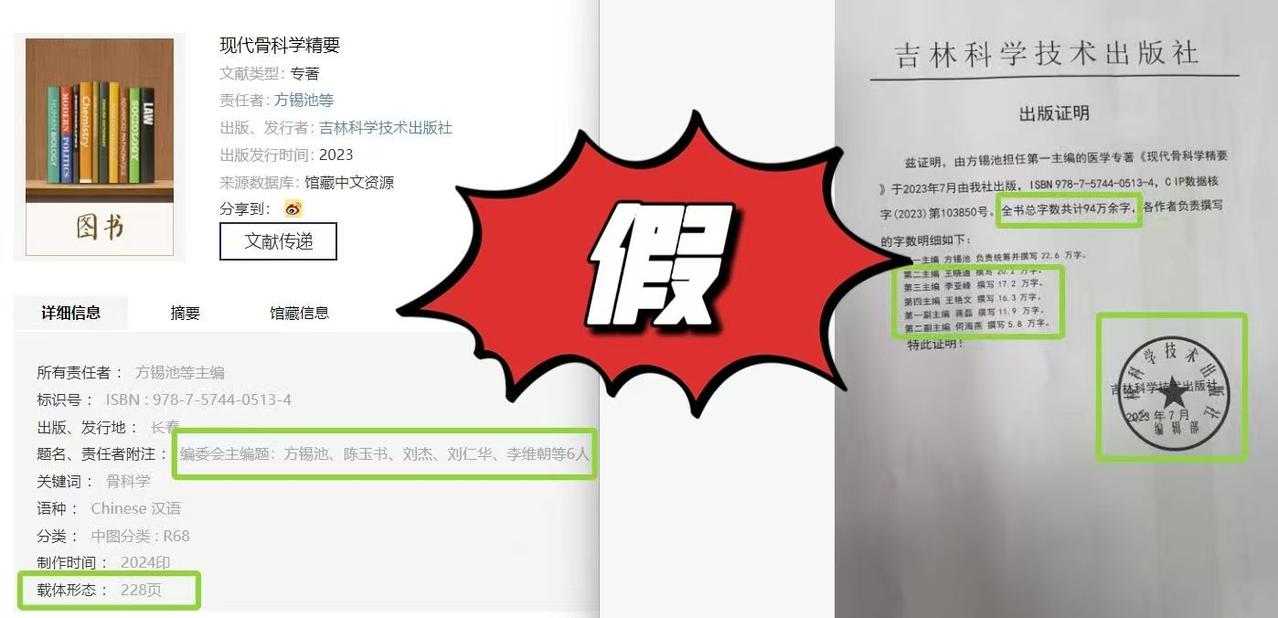 假书就是这么猖狂主编副主编 专著