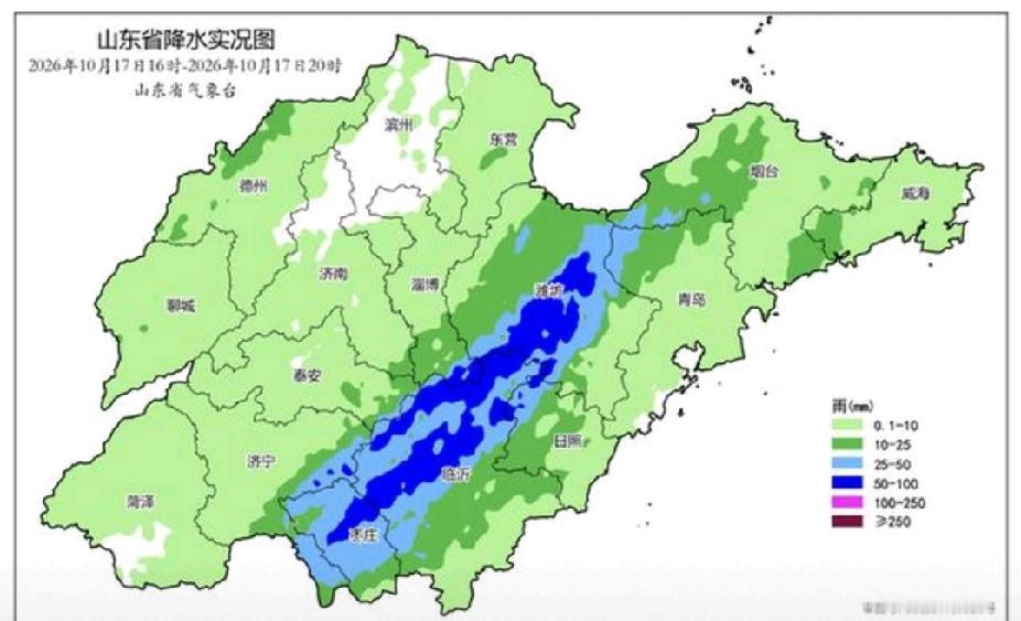 山东省10月16号到17号左右的降雨，大大的缓解了山东旱情，有利于秋天小麦的播种