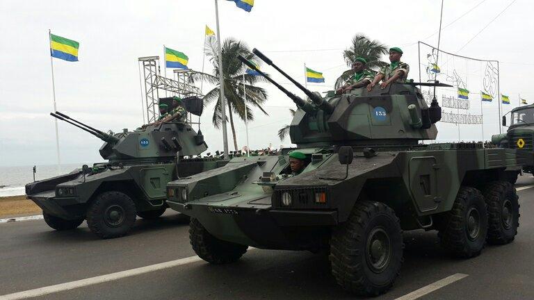 加蓬军队的法国制造的ERC-20 Kriss自行高射炮。