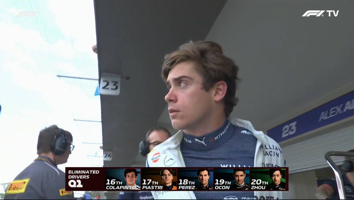 科拉平托、皮亚斯特里、佩雷兹、奥康和周冠宇在Q1出局迈凯伦和红牛均有1车出局，非