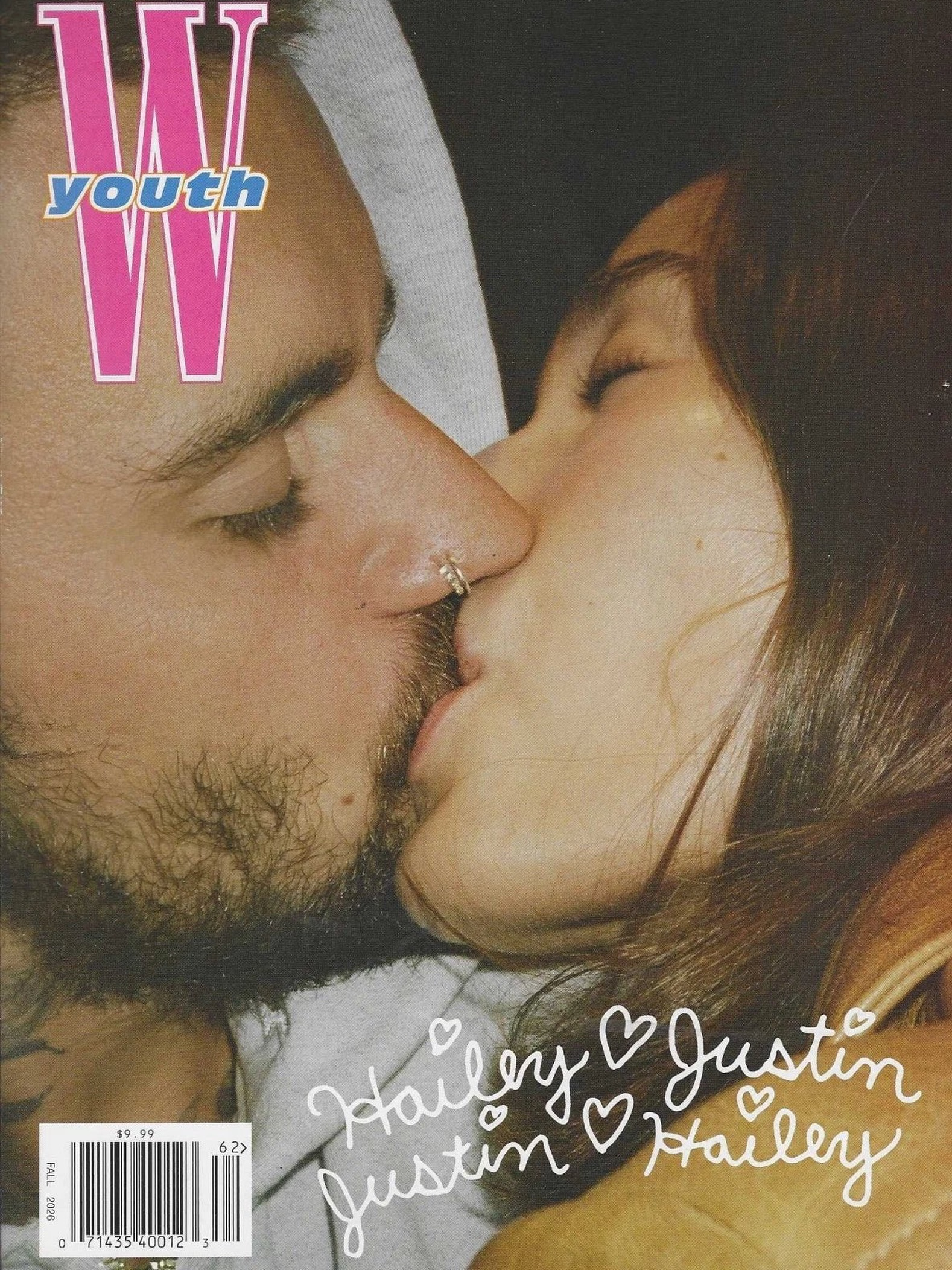 好甜！贾斯汀比伯Justin Bieber和爱妻海莉比伯登上《W Youth》金