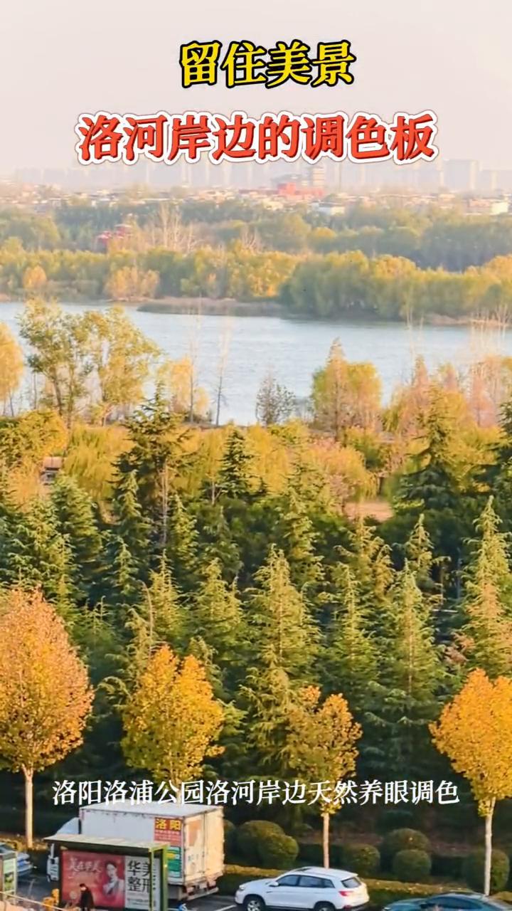 留住美景，洛河岸边的调色板。
洛阳洛浦公园洛河岸边天然养眼调色。