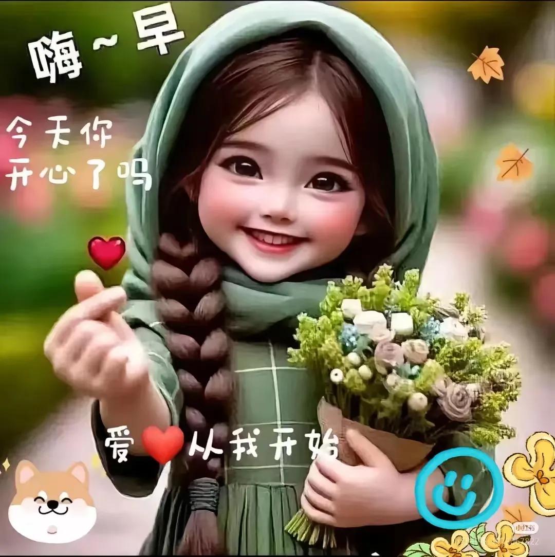 元气满满的一天，从早安开始！🌞💐新的一天早安哟