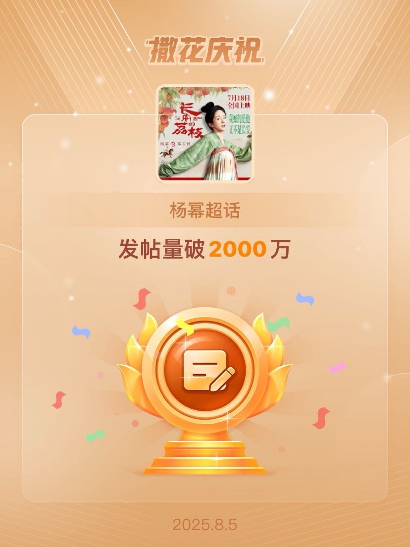 杨幂[超话]ym  恭喜杨幂超话发帖量破2000万 小蜜蜂们太棒了[打call]