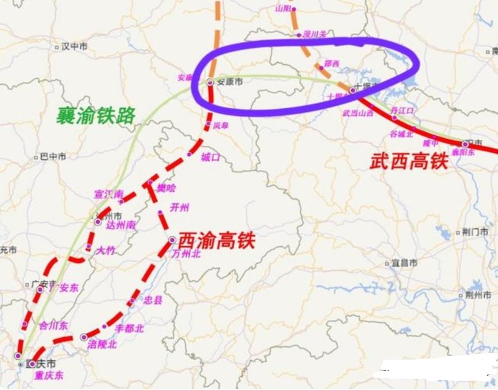 要补齐襄渝铁路高铁通道的最后一段（十堰至安康）并形成完整的十堰—安康—重庆高速铁