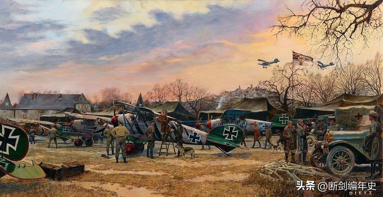 美国著名航空画家James Dietz的经典一战航空题材作品COLOR GUAR