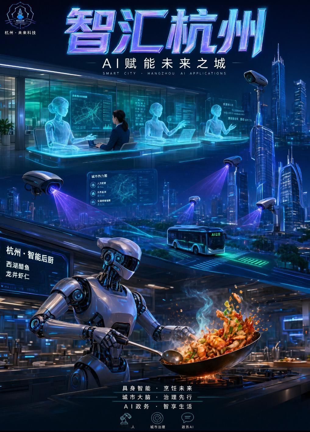 杭州一年狂开200多个AI场景，机器人都会颠勺了，你猜最先被替代的是谁？

以前