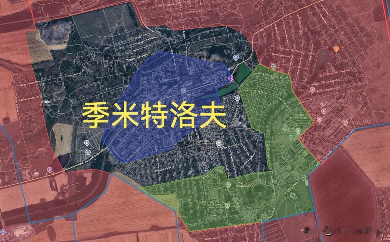 12月10日K哥更新俄乌战报：

图一：俄军在季米特洛夫市中心发动了进攻。
 