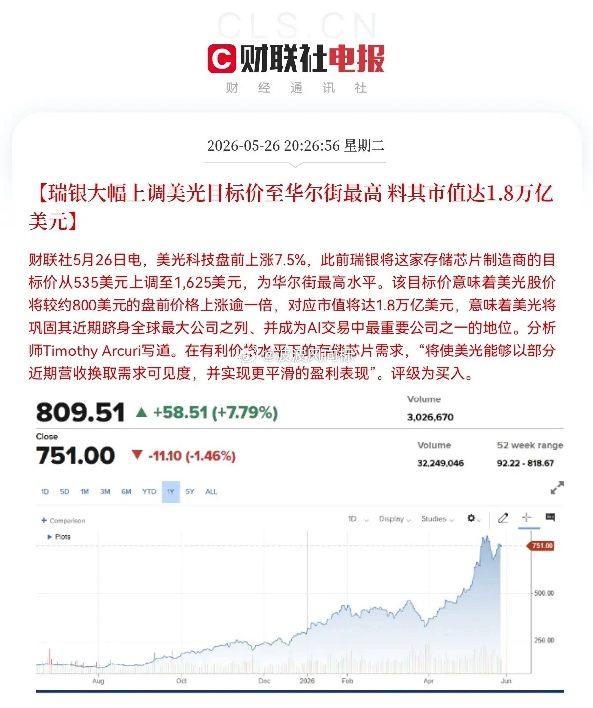 突发利好！存储芯片又来利好消息了，满仓存储芯片的股民晚上要兴奋的睡不着了，明天又