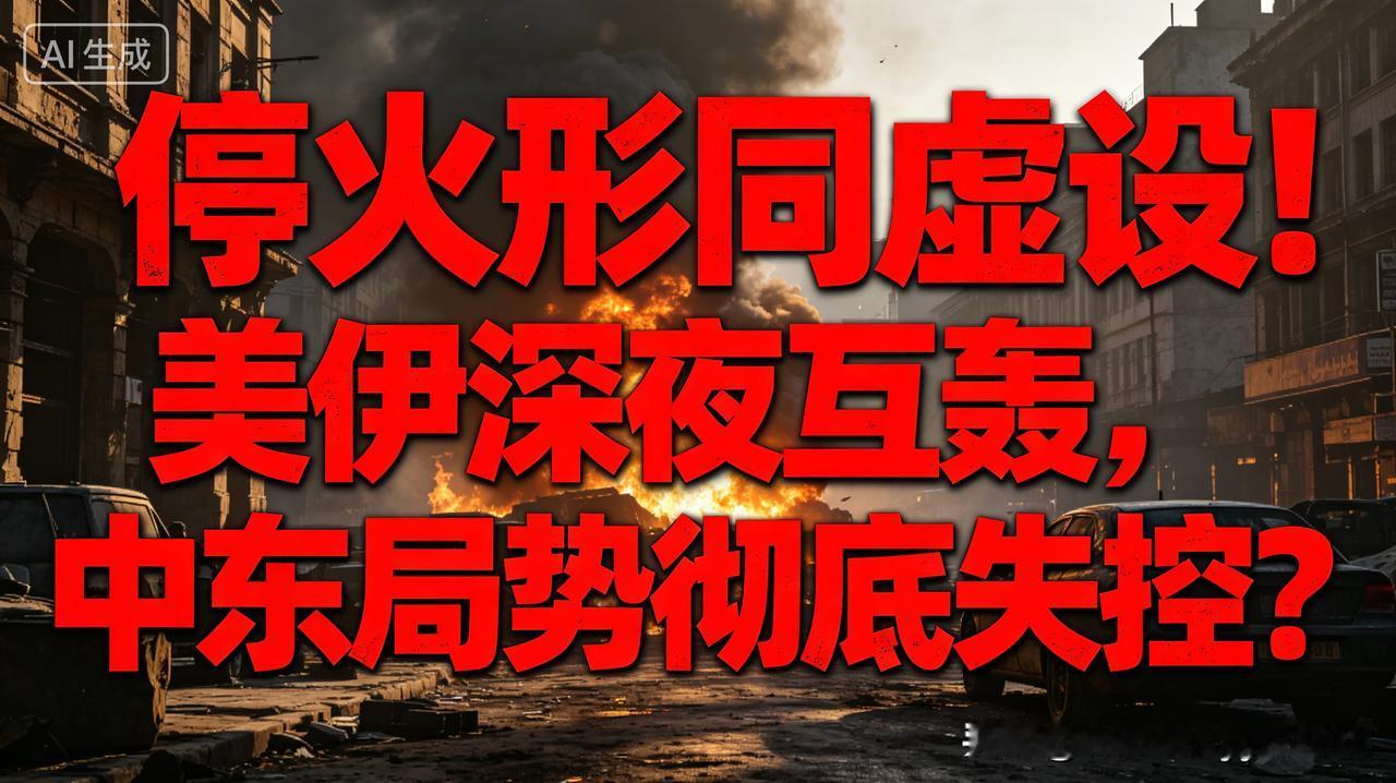 停火形同虚设！美伊深夜互轰，中东局势彻底失控？
 
今早刷新闻，真的被中东局势惊