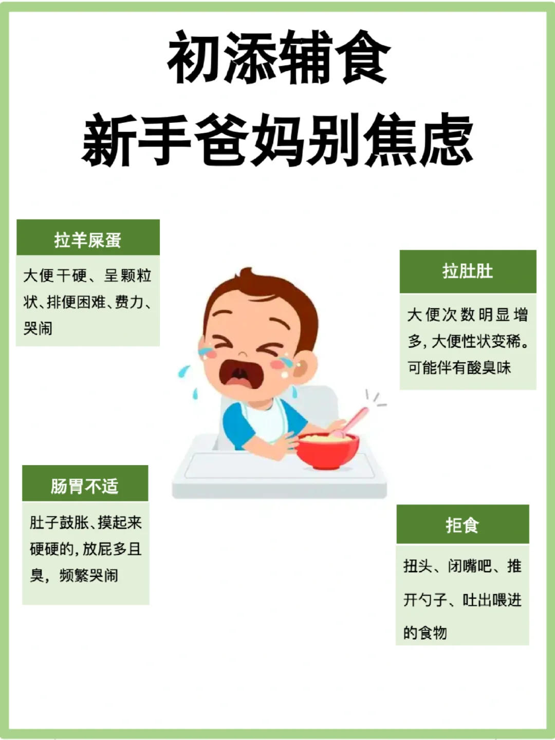 宝宝辅食添加不焦虑，附常见问题汇总！