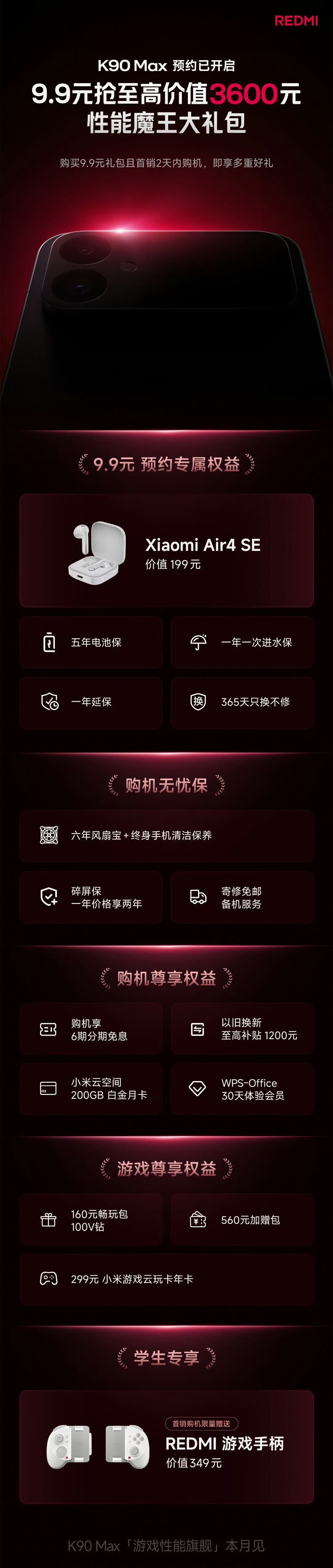 从权益推测，K90 Max起步价也得摸到3499去了吧？有购机计划的可以先冲一个