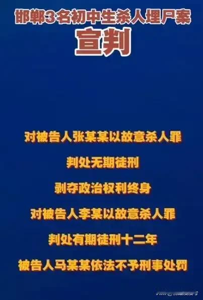 3个人都参与了杀害王某某的过程，一个无期，一个12年有期，为什么马某某不予处罚？