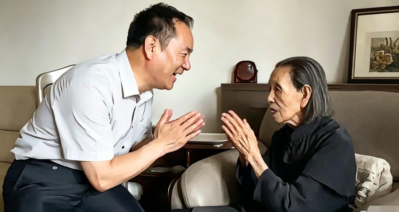 2016年，傅作义夫人刘芸生106岁寿辰的祝寿现场。水利部离退休干部局的同志来到